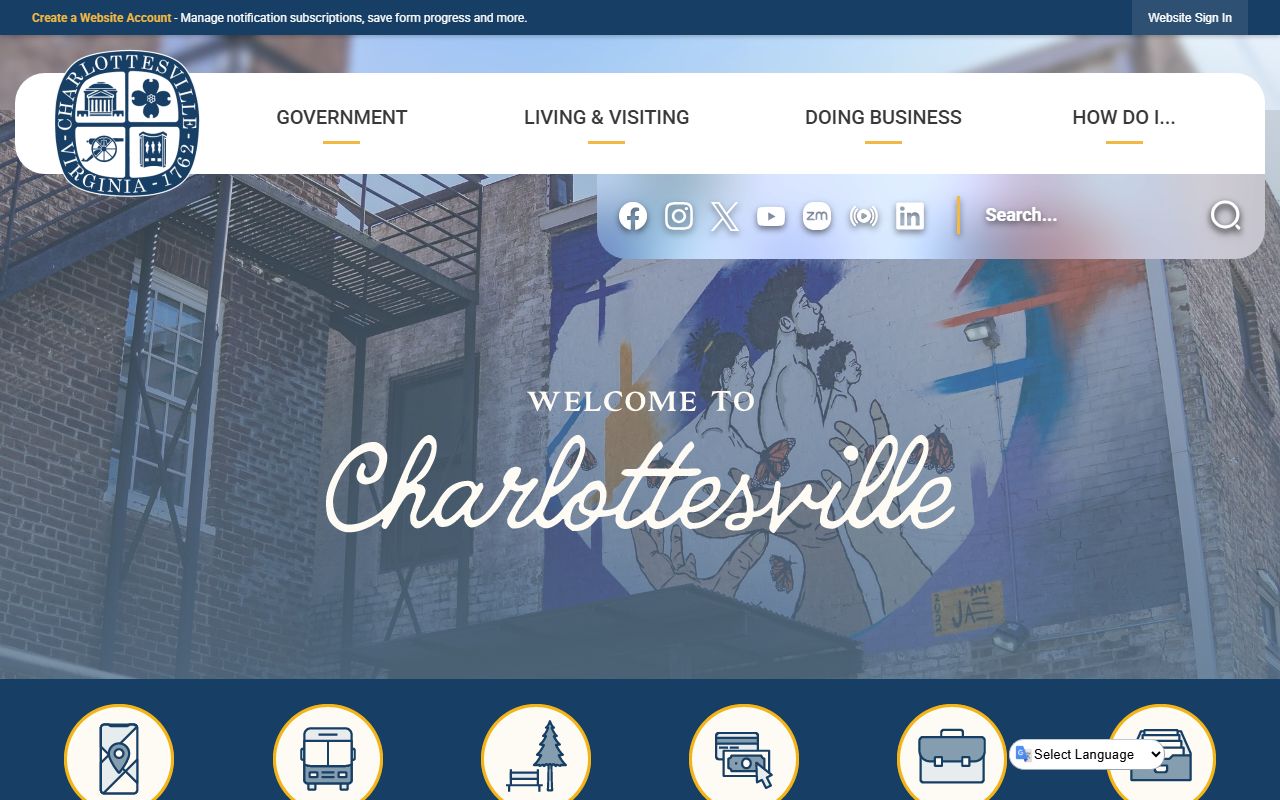 Charlottesville Virginia city government website for bankruptcy records