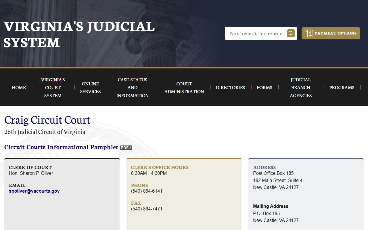 Virginia Judicial System - Craig County Bankruptcy Records