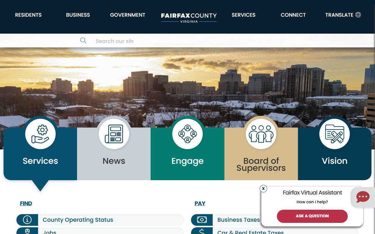 Fairfax County government bankruptcy records resources