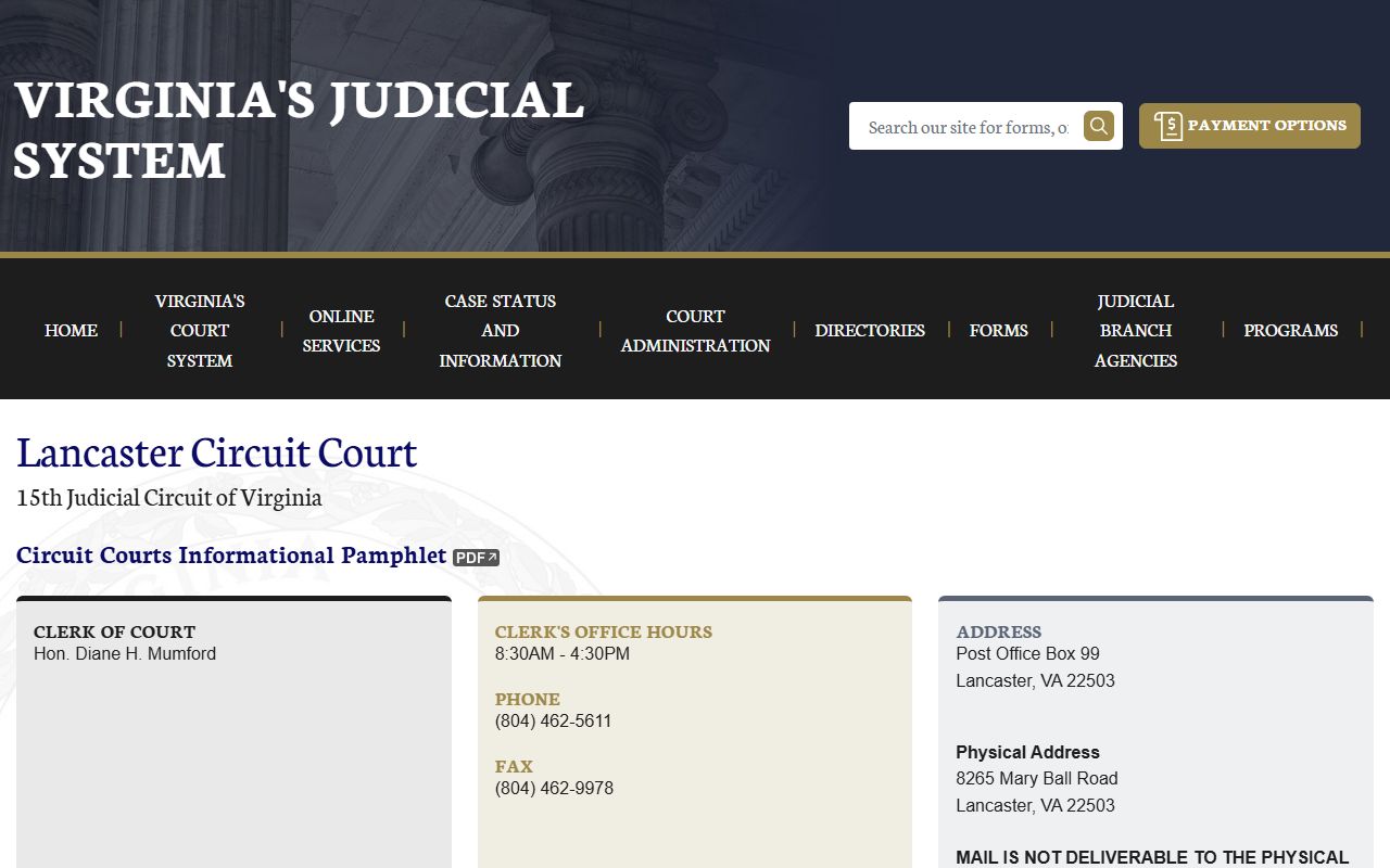 Lancaster County Virginia Judicial System bankruptcy records