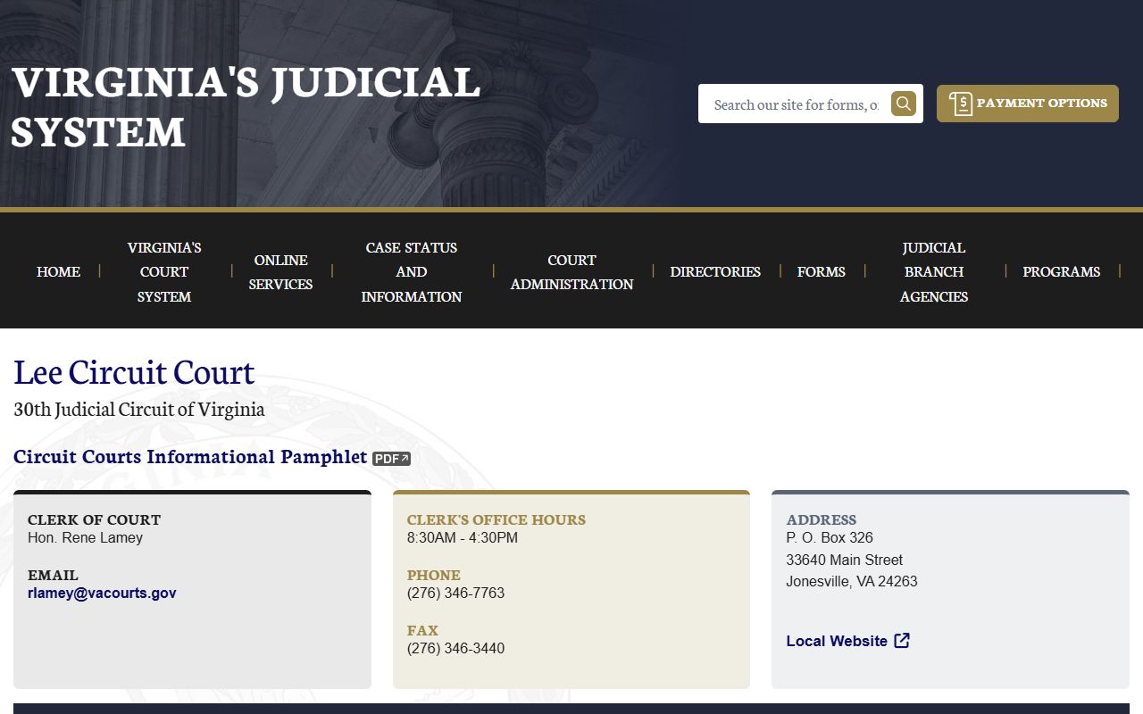 Lee County Virginia Judicial System bankruptcy records