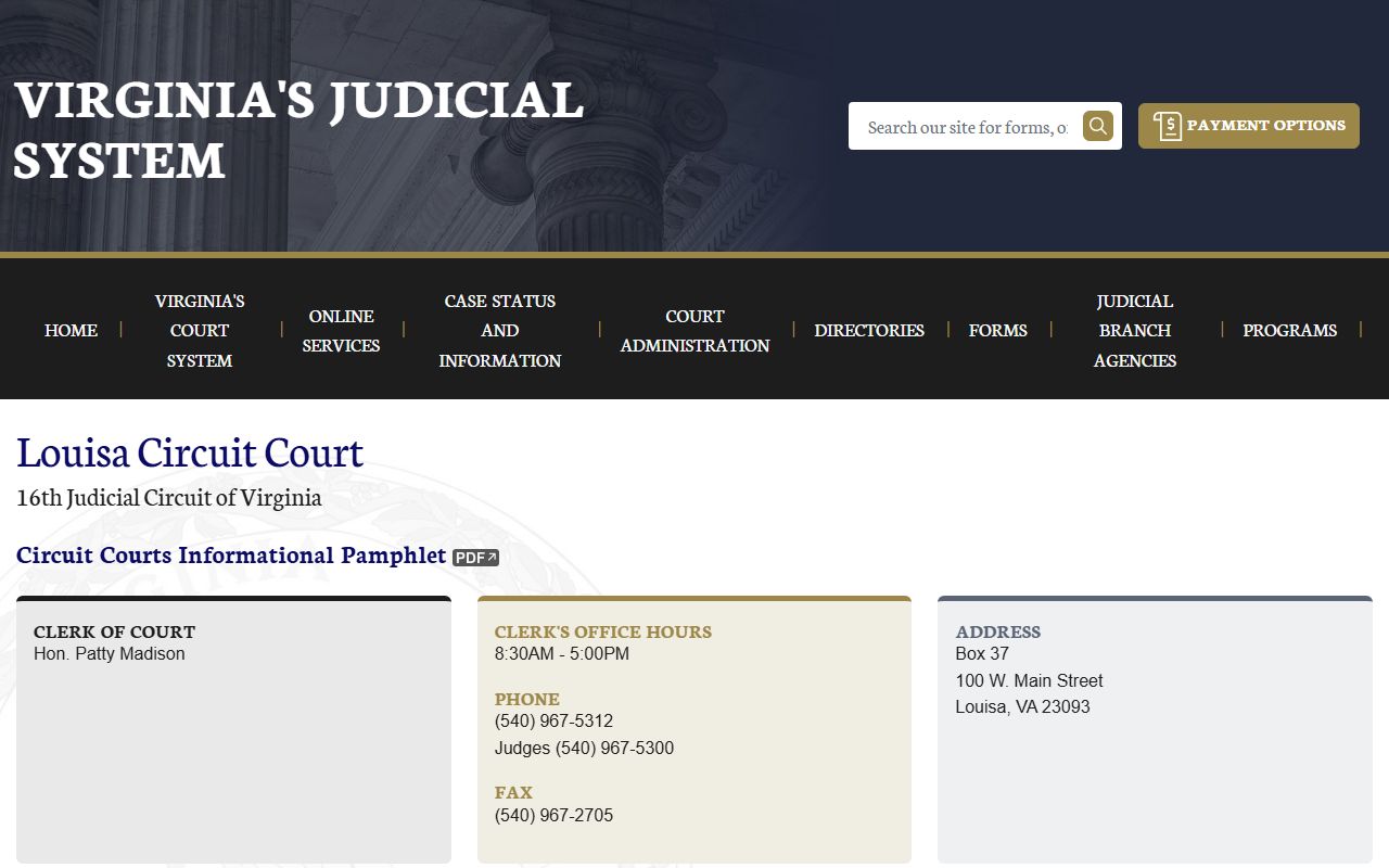Louisa County Virginia Judicial System bankruptcy records