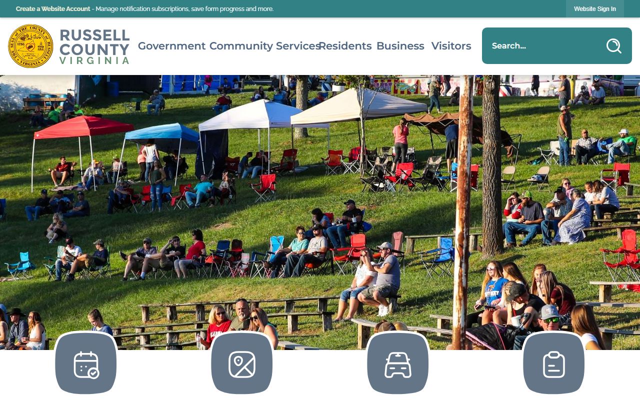 Russell County government website for bankruptcy records