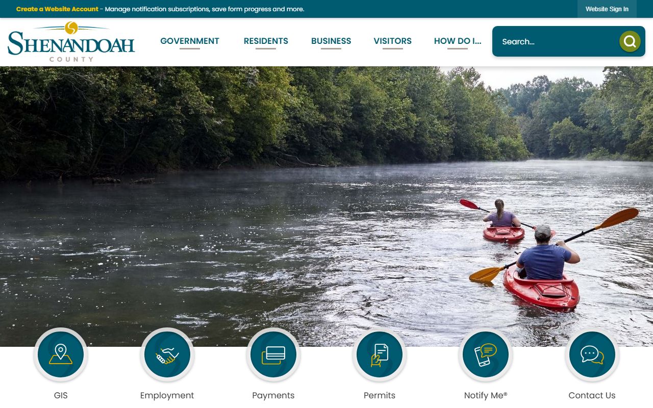 Shenandoah County government website for bankruptcy records