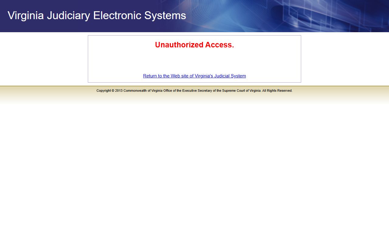 Virginia Courts case information system
